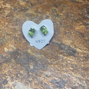 Peridot earrings on sterling silver